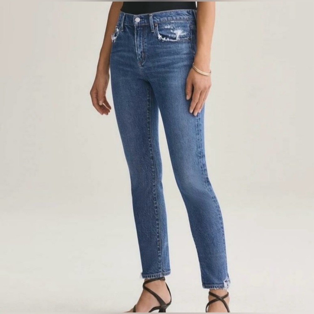 AGOLDE Toni Mid Rise Straight Fit Denim Jeans